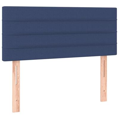Boxspring met matras stof blauw 90x190 cm