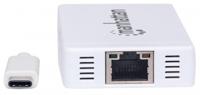 Manhattan 507608 USB Type C naar 3-Port Hub met Gigabit Ethernet-netwerkadapter USB 3.1 (G1) wit - thumbnail