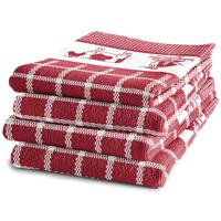 DDDDD keukendoek dutchie rood 50x55cm - thumbnail