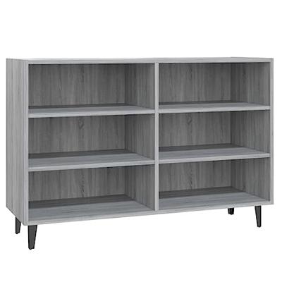 Dressoir 103,5x35x70 cm bewerkt hout grijs sonoma eikenkleurig