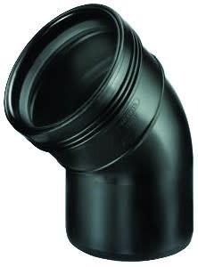 PP bocht 45 graden spie en manchet - 110 mm PP bocht 45 graden spie en manchet - 110 mm