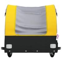 Fietstrailer 45 kg ijzer zwart en geel - thumbnail