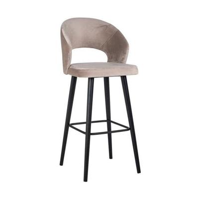 Richmond Barstoel 'Savoy' Velvet, kleur Khaki (zithoogte 82cm)