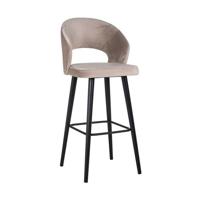 Richmond Barstoel 'Savoy' Velvet, kleur Khaki (zithoogte 82cm) - thumbnail