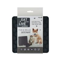 Eat Slow Live Longer Lick Mat Honeycomb Grijs - thumbnail