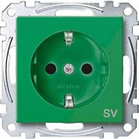 Merten MEG2300-0304 Wandcontactdoos System M Groen 1 stuk(s) - thumbnail