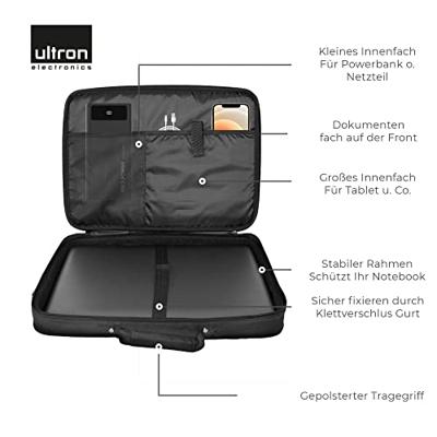 Ultron NB notebooktas 43,2 cm (17 ) Aktetas Zwart