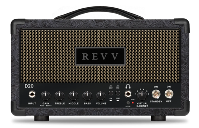 Revv D20 20/4-Watt Tube Headshell - Black Western/Salt 'n Pepper