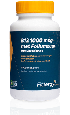 Fittergy B12 1000mcg Met Foliumzuur Tabletten Fittergy B12 1000mcg Met Foliumzuur Tabletten