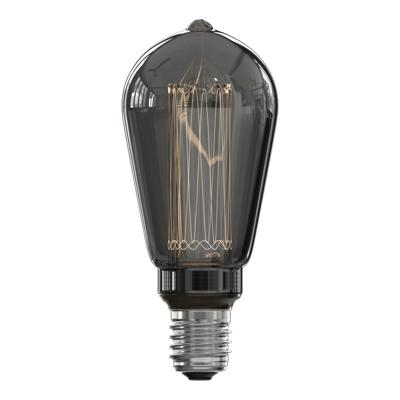 LED Glasfiber Rustic lamp 220-240V 3,5W 40lm 2000K ST64 Titanium E27 dimbaar Calex - Calex