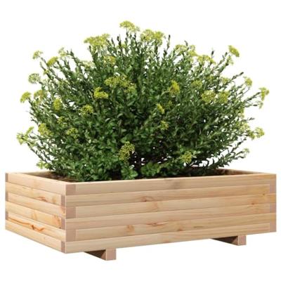 VidaXL Plantenbak 90x60x26,5 cm massief grenenhout VidaXL Plantenbak 90x60x26,5 cm massief grenenhout