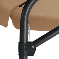 VidaXL Parasol met stalen paal 300 cm taupe - thumbnail