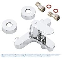 GROHE Eurosmart Cosmopolitan badkraan E met omstel en koppelingen chroom 32831000 - thumbnail