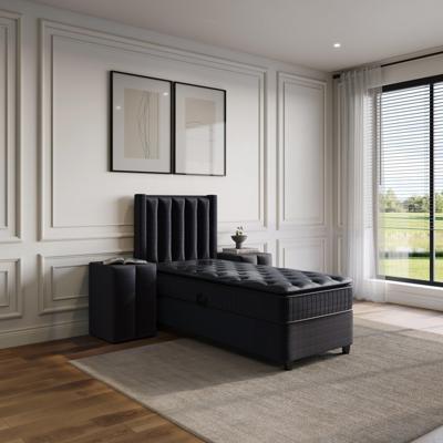 Dreamhouse - Blackpearl Boxspring Met Opbergruimte - Antraciet - 90 x 200