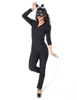 Catsuit jersey zwart - thumbnail