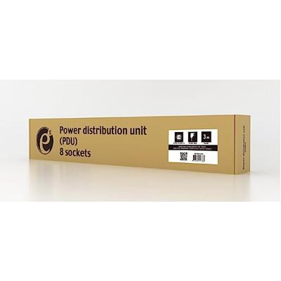 19' stekkerdoos met schakelaar (PDU), 8-voudig Schucko, 1U, 16A