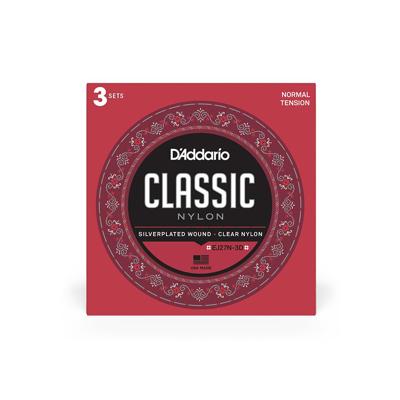 D'Addario EJ27N-3D Student Nylon Normal Tension snaren voor klassieke gitaar (3 sets)
