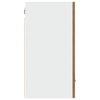 Hangkast 30x31x60 cm bewerkt hout artisanaal eikenkleur - thumbnail
