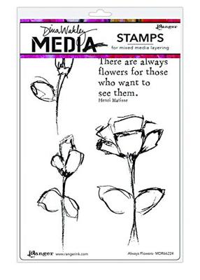 Ranger Ink Ranger • dina wakley media cling stamps always flowers