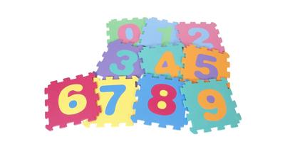 Gebor - Cijfer Puzzelmat – Groot – Speelmat – Speelkleed - Kruipmat - Eva Foam - 10 Cijfers – Multicolor -