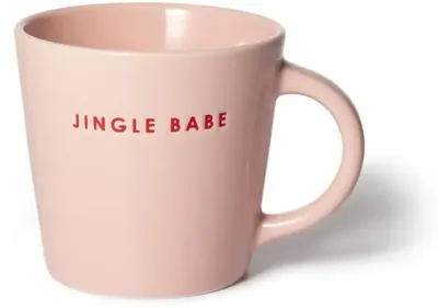 Vondels cappuccinokop keramiek jingle babe 9x9.5cm roze