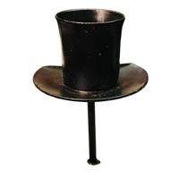 Kaarshouder 9.5 cm zwart 2 stuks - thumbnail