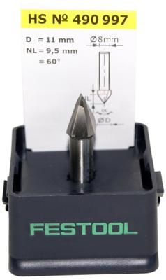 Festool Accessoires HS S8 D11/9,5/60° V-groeffrees | 490997