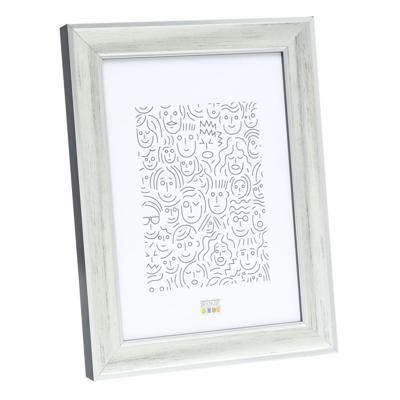 Deknudt Zilverkleurige houten fotokader met donkergrijze schakeringen 20x30 S40JE2