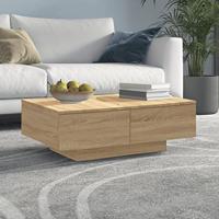 Salontafel 90x60x31 cm bewerkt hout sonoma eikenkleurig - thumbnail