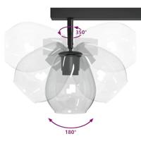 VidaXL Plafondspot zwart 110,5 x 13 x 26 cm glas en metaal - thumbnail