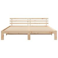 Bedframe met hoofdeinde Naturel 200 x 200 cm Massief grenenhout - thumbnail