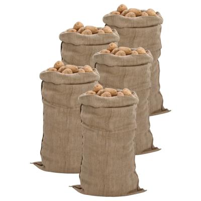 VidaXL Jutezakken 5 stuks 340 g/m² 65x135 cm 100% jute