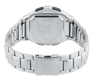 Casio WV-58DE-1AVEF Horloge Zendergestuurd (l x b x h) 53.4 x 43.7 x 12 mm Zilver Materiaal (behuizing): RVS, Hars Materiaal (armband): RVS