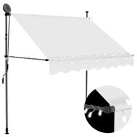 Luifel handmatig uittrekbaar met LED 200 cm crme - thumbnail