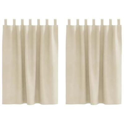 VidaXL Verduisterende gordijnen 2 pcs crème 140 x 140 cm fluweel VidaXL Verduisterende gordijnen 2 pcs crème 140 x 140 cm fluweel