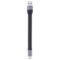 Renkforce RF-6738048 USB-kabel USB 2.0 0.15 m Zwart Flexibel, Met LED - thumbnail