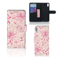 Sony Xperia L3 Hoesje Pink Flowers - thumbnail