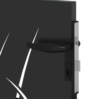 Tuinpoort met slot Zwart 85 x 100 cm Poedergecoat staal