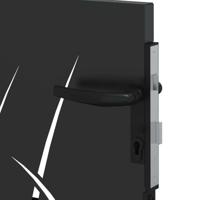 Tuinpoort met slot Zwart 85 x 100 cm Poedergecoat staal - thumbnail