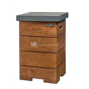 Happy Cocooning: Enclosure Teakhout LPG Tank Bijzettafel - Zwart