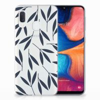 Samsung Galaxy A20e | TPU Case | Leaves Blue - thumbnail