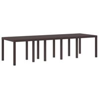 13-delige tuinset met kussens in bruin poly rattan - thumbnail