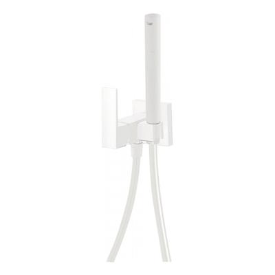 Inbouw Bidetmengkraan Tres Cuadro Exclusive met Doucheslang en Hendel Mat Wit Tres