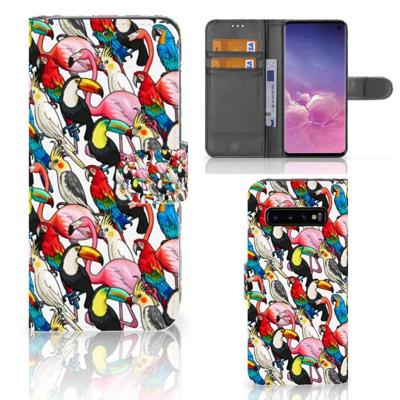 Samsung Galaxy S10 | Telefoonhoesje | Met pasjeshouder | Birds