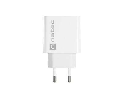 NATEC NETWERKLADER RIBERA USB-A 18W WIT - thumbnail