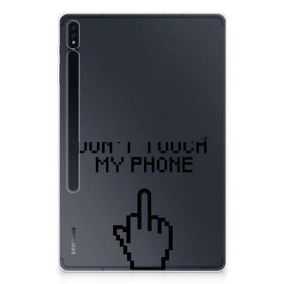 Samsung Galaxy Tab S7 Plus | S8 Plus Print Case Finger Don't Touch My Phone Samsung Galaxy Tab S7 Plus | S8 Plus Print Case Finger Don't Touch My Phone