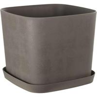 Vierkante bloempot - TUIN ID - Swing Square - 16 L - 30 x 30 x 25 cm - Turf - thumbnail