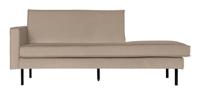 WOOOD Daybed 'Rodeo' Links, Velvet, kleur Khaki - thumbnail