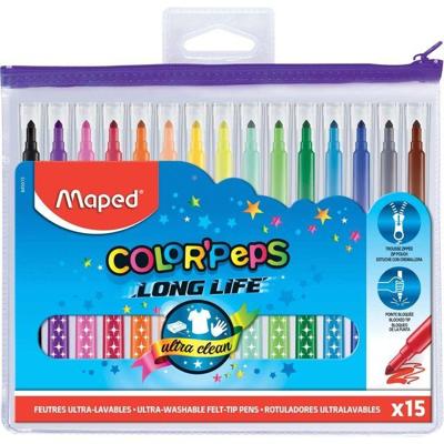 Viltstift maped colorpeps long life set 15 kleuren Viltstift maped colorpeps long life set 15 kleuren