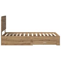 Bedframe met hoofdeinde Artisan Eiken 90 x 200 cm Bewerkt hout - thumbnail